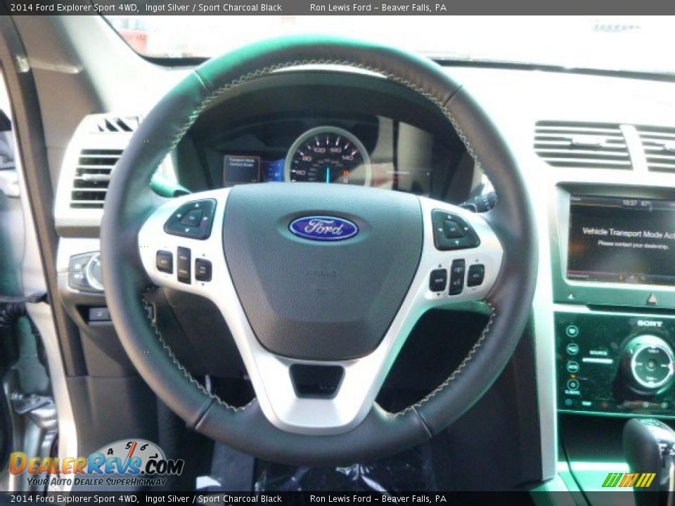 2014 Ford Explorer Sport 4WD Ingot Silver / Sport Charcoal Black Photo #20