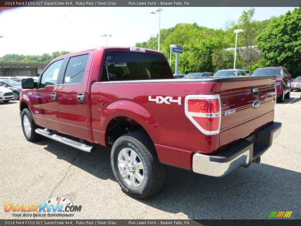 2014 Ford F150 XLT SuperCrew 4x4 Ruby Red / Steel Grey Photo #6