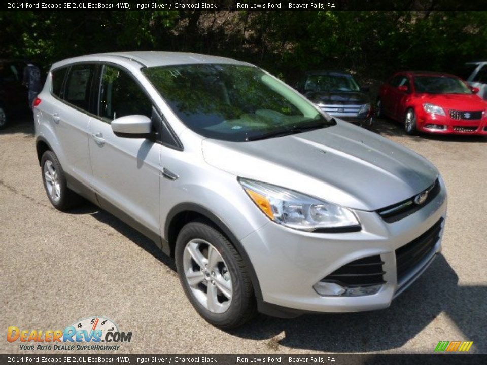 2014 Ford Escape SE 2.0L EcoBoost 4WD Ingot Silver / Charcoal Black Photo #2