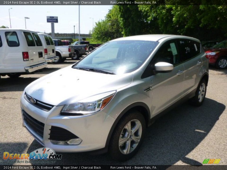 2014 Ford Escape SE 2.0L EcoBoost 4WD Ingot Silver / Charcoal Black Photo #4