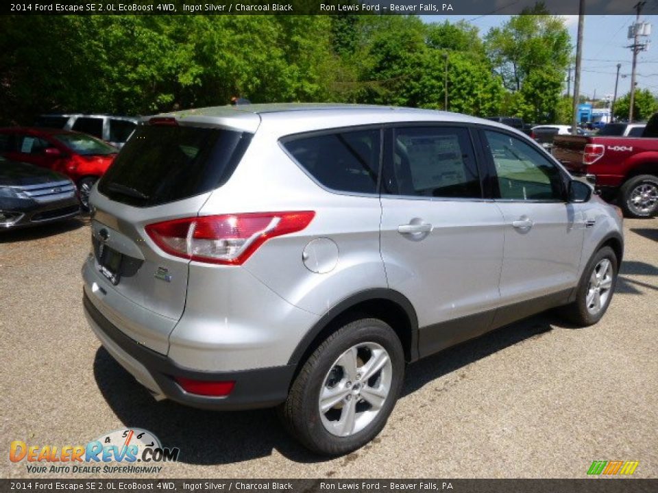 2014 Ford Escape SE 2.0L EcoBoost 4WD Ingot Silver / Charcoal Black Photo #8