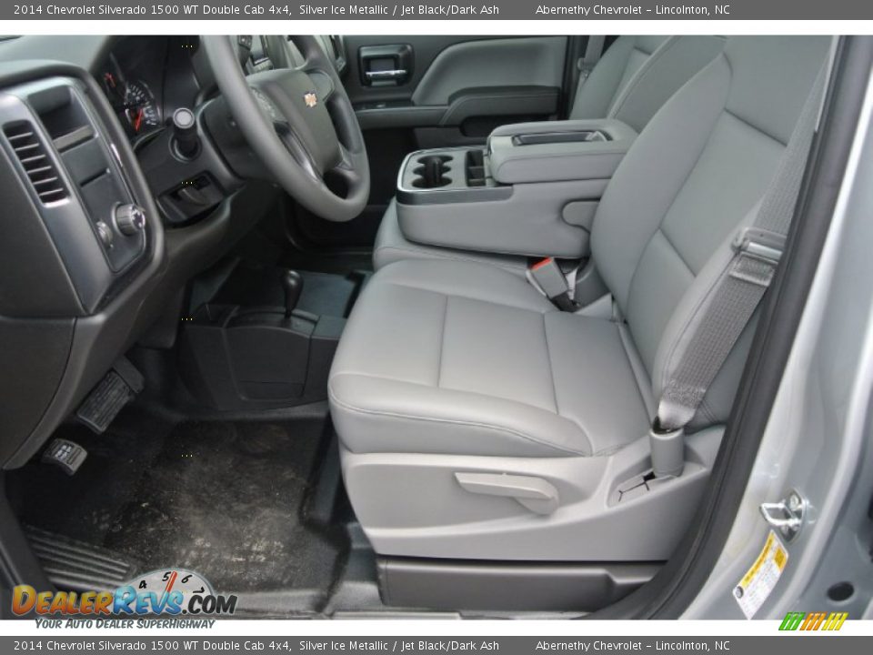 2014 Chevrolet Silverado 1500 WT Double Cab 4x4 Silver Ice Metallic / Jet Black/Dark Ash Photo #8