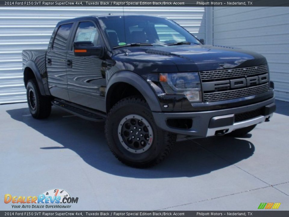 2014 Ford F150 SVT Raptor SuperCrew 4x4 Tuxedo Black / Raptor Special Edition Black/Brick Accent Photo #2