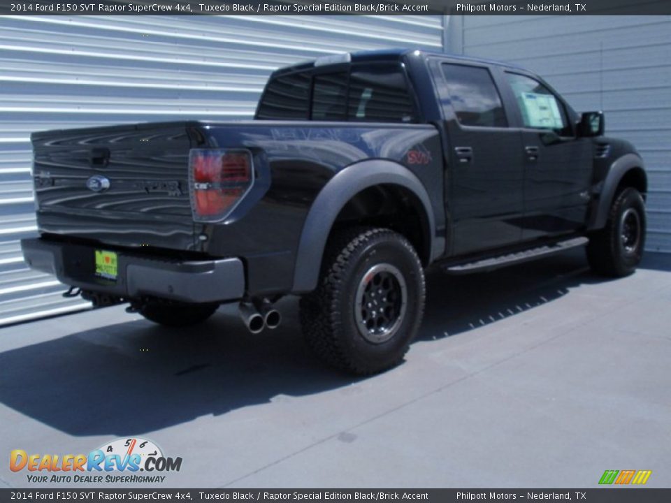 2014 Ford F150 SVT Raptor SuperCrew 4x4 Tuxedo Black / Raptor Special Edition Black/Brick Accent Photo #4