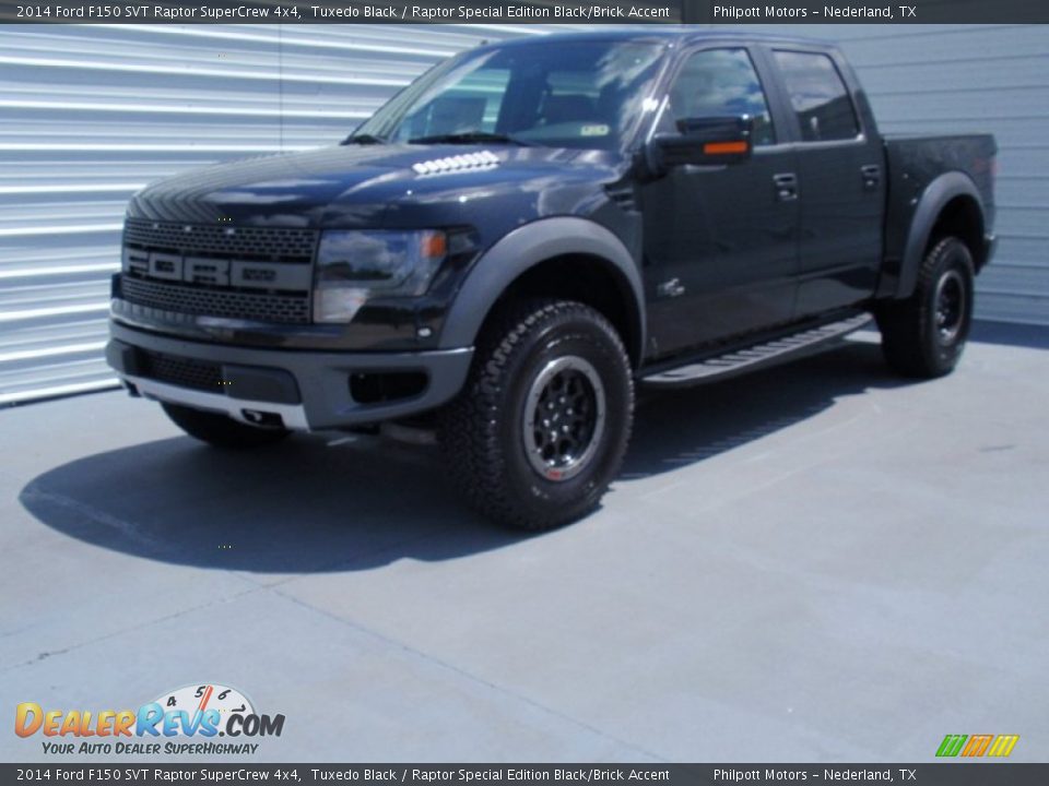 2014 Ford F150 SVT Raptor SuperCrew 4x4 Tuxedo Black / Raptor Special Edition Black/Brick Accent Photo #7