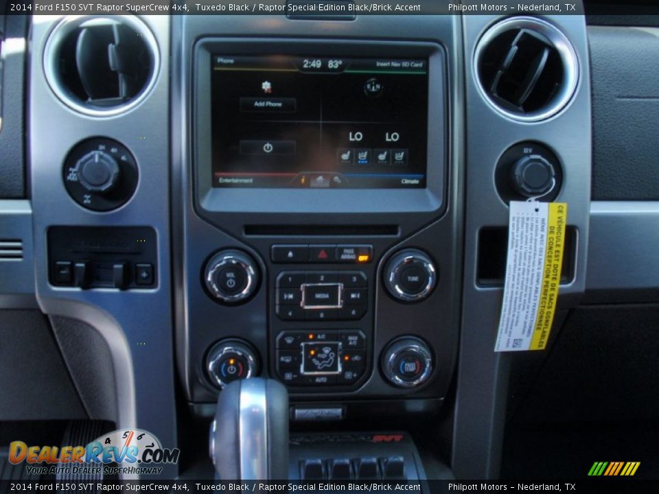 2014 Ford F150 SVT Raptor SuperCrew 4x4 Tuxedo Black / Raptor Special Edition Black/Brick Accent Photo #34