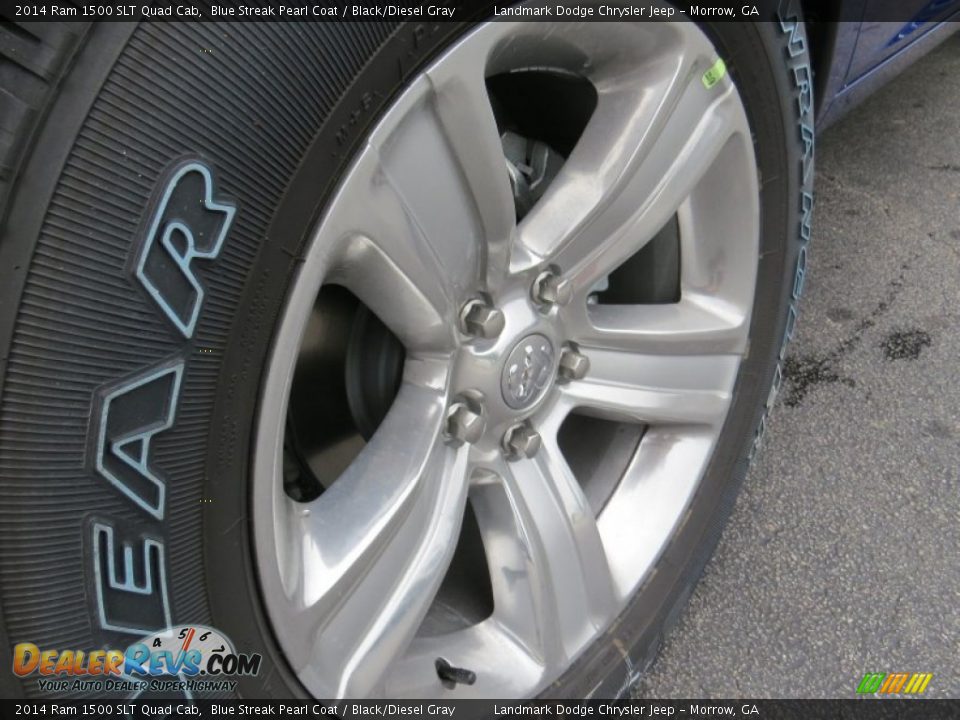 2014 Ram 1500 SLT Quad Cab Blue Streak Pearl Coat / Black/Diesel Gray Photo #5