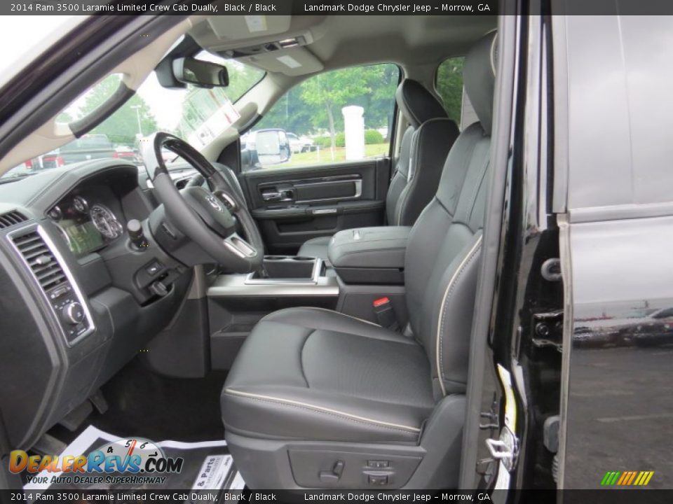Black Interior - 2014 Ram 3500 Laramie Limited Crew Cab Dually Photo #7