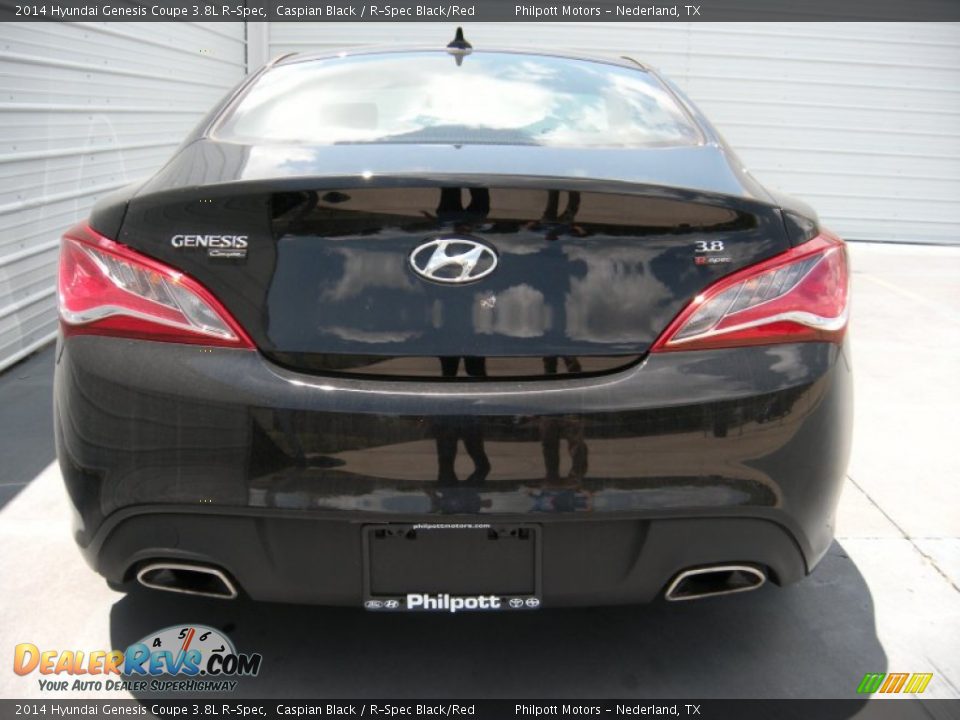 2014 Hyundai Genesis Coupe 3.8L R-Spec Caspian Black / R-Spec Black/Red Photo #4