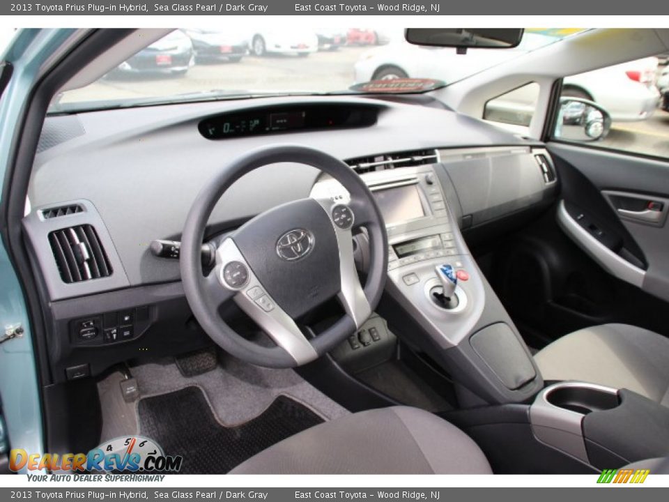 2013 Toyota Prius Plug-in Hybrid Sea Glass Pearl / Dark Gray Photo #10