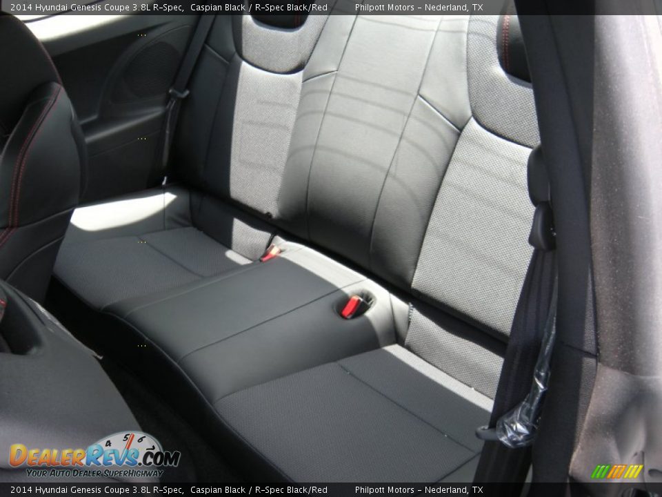 2014 Hyundai Genesis Coupe 3.8L R-Spec Caspian Black / R-Spec Black/Red Photo #24