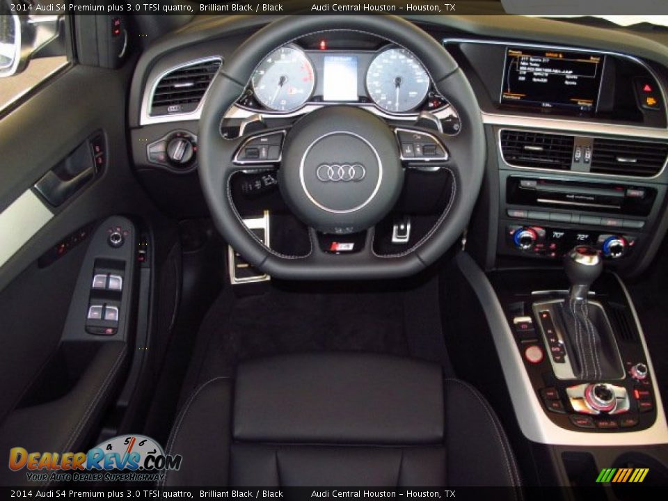 2014 Audi S4 Premium plus 3.0 TFSI quattro Brilliant Black / Black Photo #13