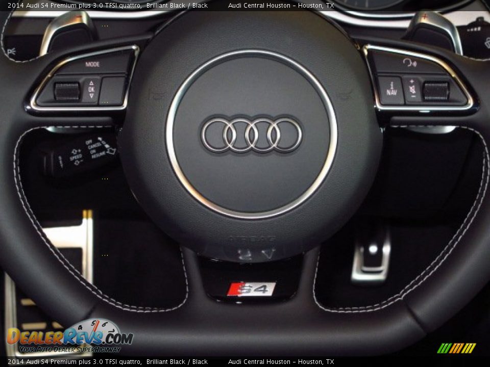 2014 Audi S4 Premium plus 3.0 TFSI quattro Brilliant Black / Black Photo #18