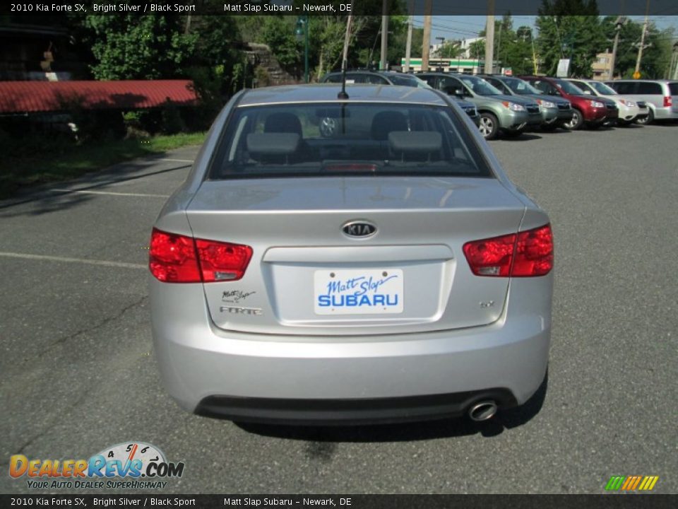 2010 Kia Forte SX Bright Silver / Black Sport Photo #7