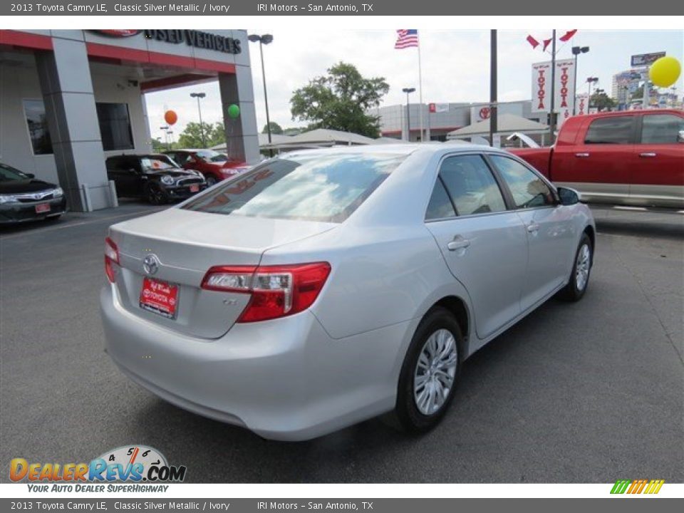 2013 Toyota Camry LE Classic Silver Metallic / Ivory Photo #7