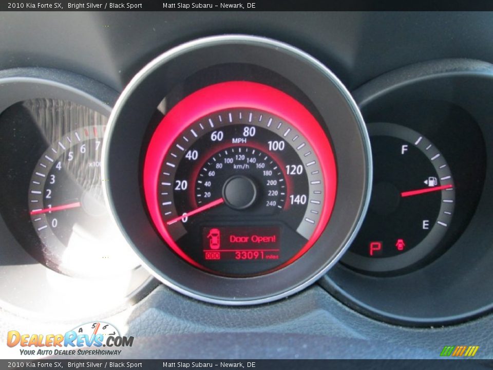 2010 Kia Forte SX Bright Silver / Black Sport Photo #25
