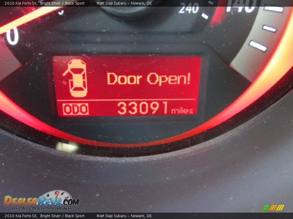 2010 Kia Forte SX Bright Silver / Black Sport Photo #26