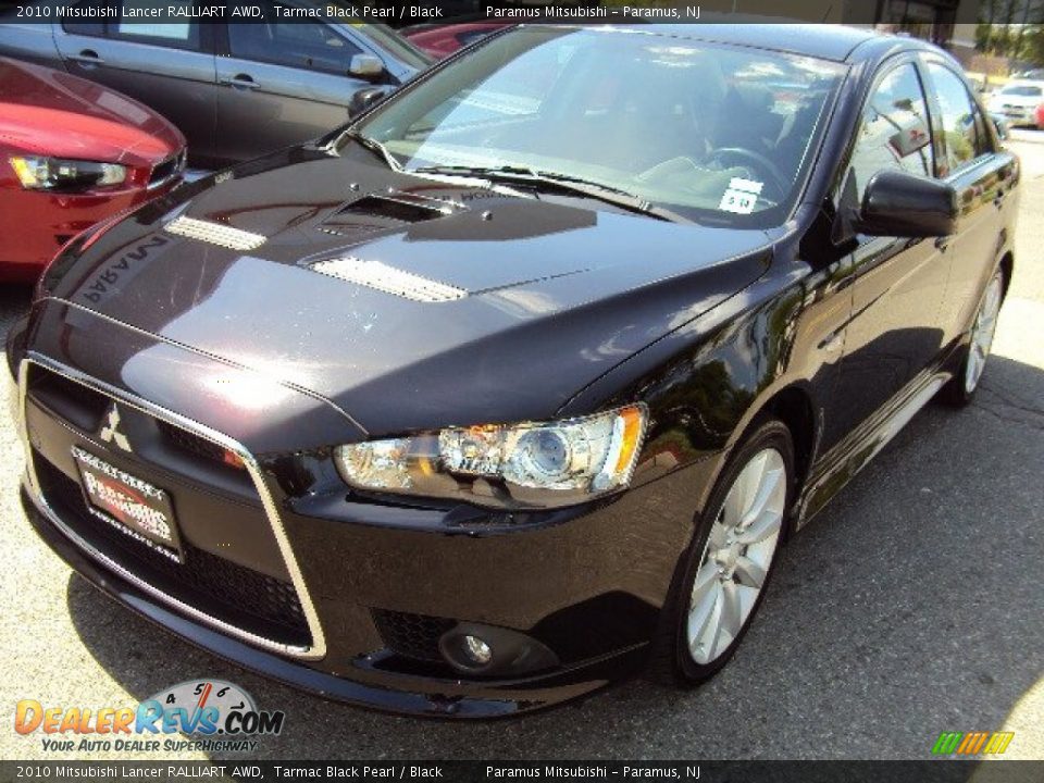 2010 Mitsubishi Lancer RALLIART AWD Tarmac Black Pearl / Black Photo #1