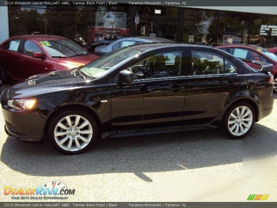 2010 Mitsubishi Lancer RALLIART AWD Tarmac Black Pearl / Black Photo #2