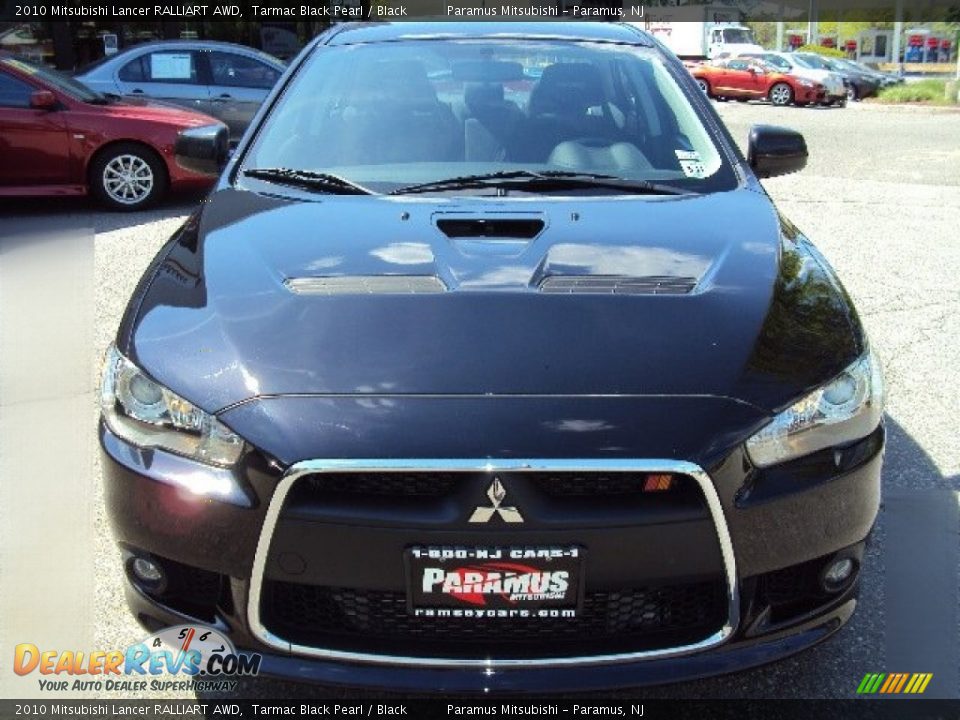 2010 Mitsubishi Lancer RALLIART AWD Tarmac Black Pearl / Black Photo #3
