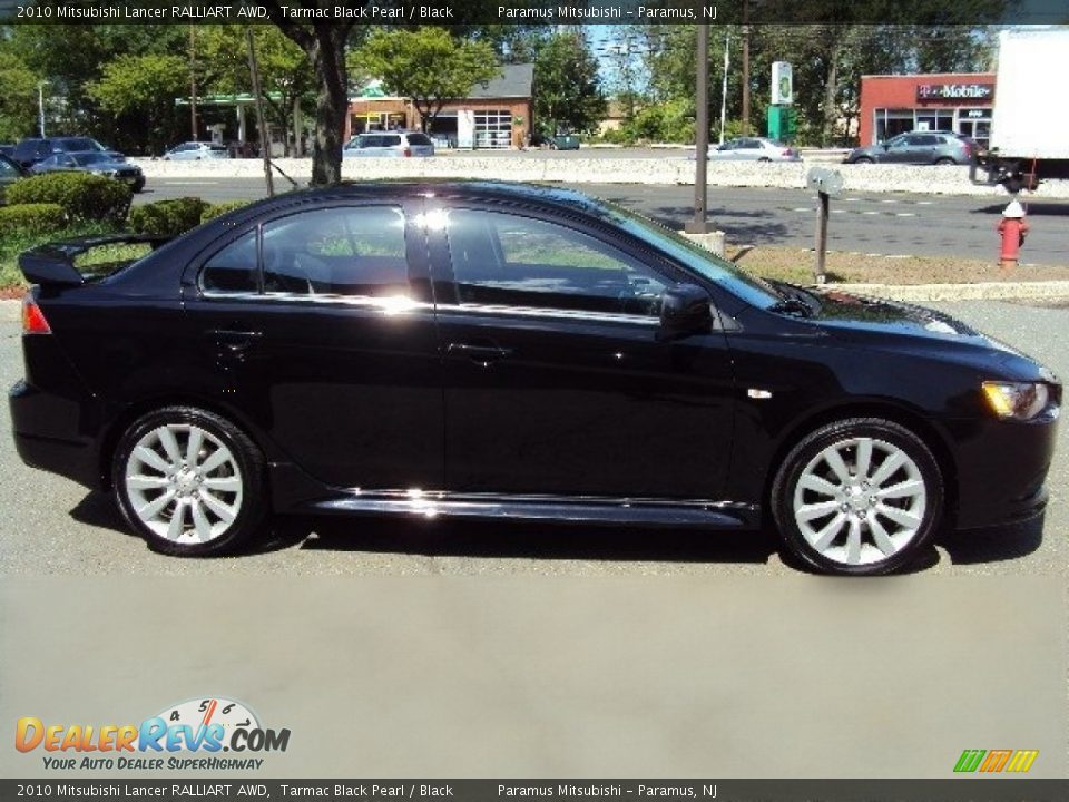 2010 Mitsubishi Lancer RALLIART AWD Tarmac Black Pearl / Black Photo #5