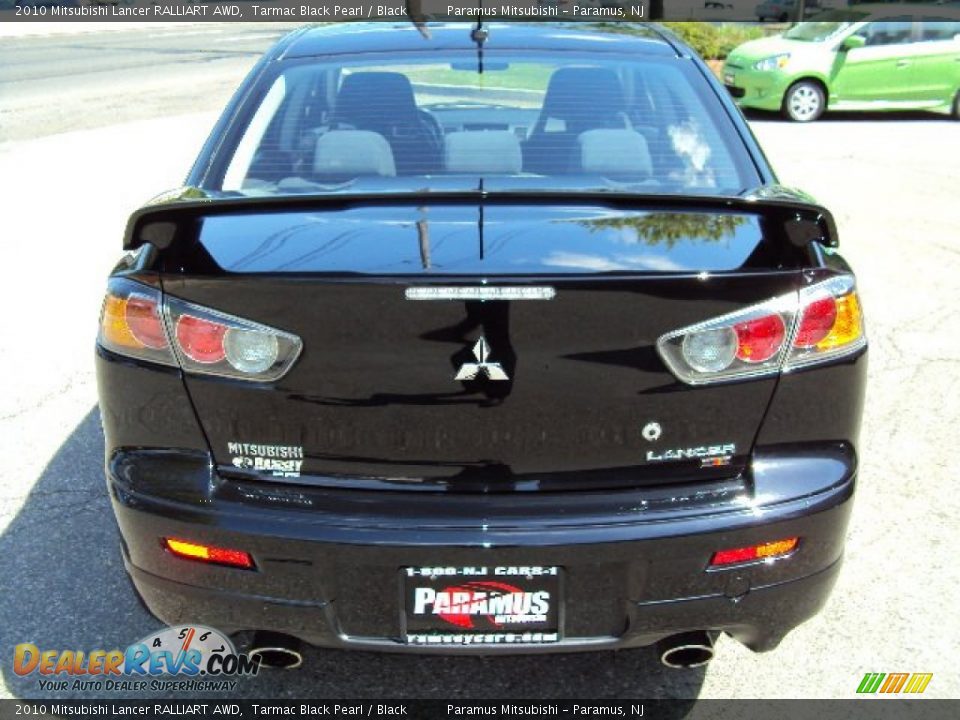 2010 Mitsubishi Lancer RALLIART AWD Tarmac Black Pearl / Black Photo #7