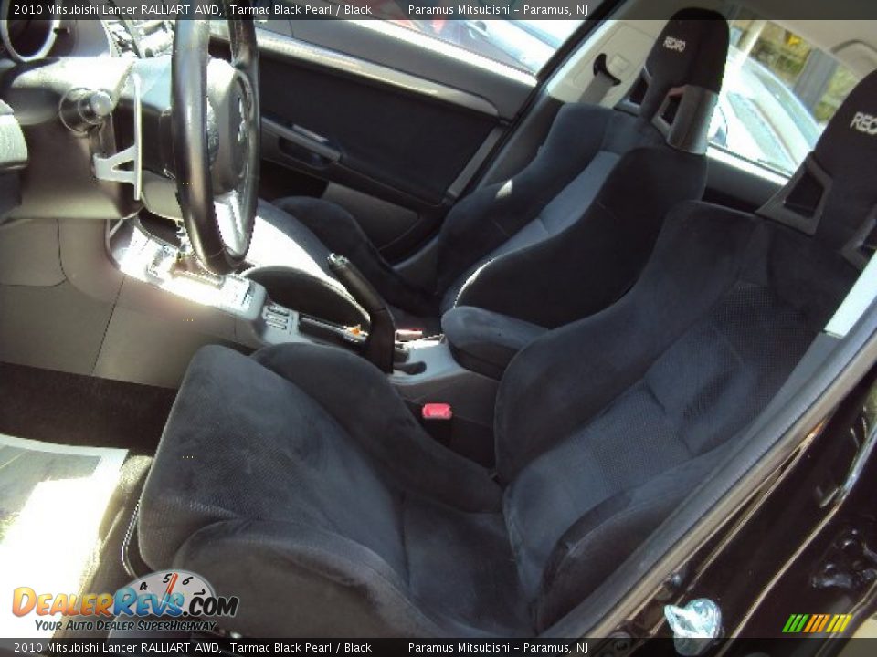 2010 Mitsubishi Lancer RALLIART AWD Tarmac Black Pearl / Black Photo #10