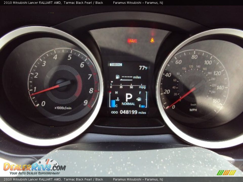 2010 Mitsubishi Lancer RALLIART AWD Tarmac Black Pearl / Black Photo #14