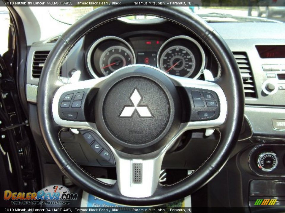 2010 Mitsubishi Lancer RALLIART AWD Tarmac Black Pearl / Black Photo #15