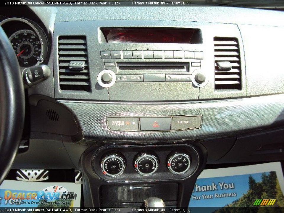 2010 Mitsubishi Lancer RALLIART AWD Tarmac Black Pearl / Black Photo #16