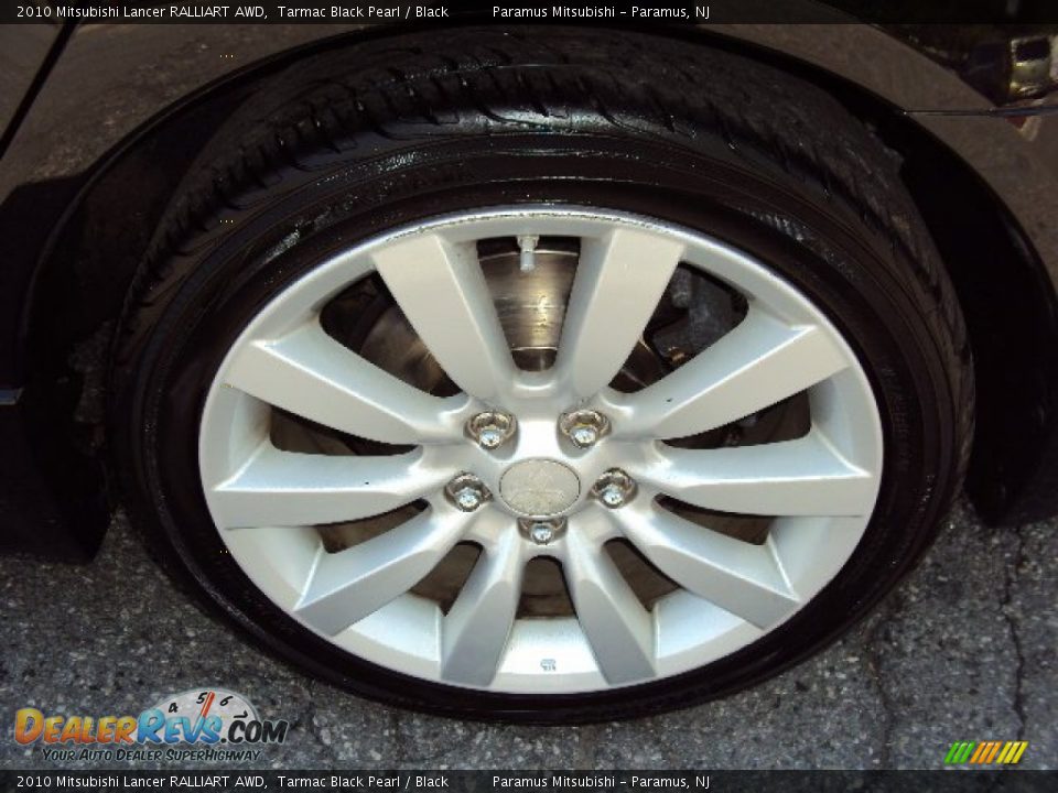 2010 Mitsubishi Lancer RALLIART AWD Tarmac Black Pearl / Black Photo #21