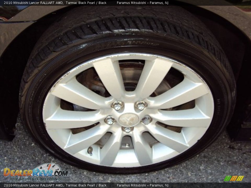 2010 Mitsubishi Lancer RALLIART AWD Tarmac Black Pearl / Black Photo #22