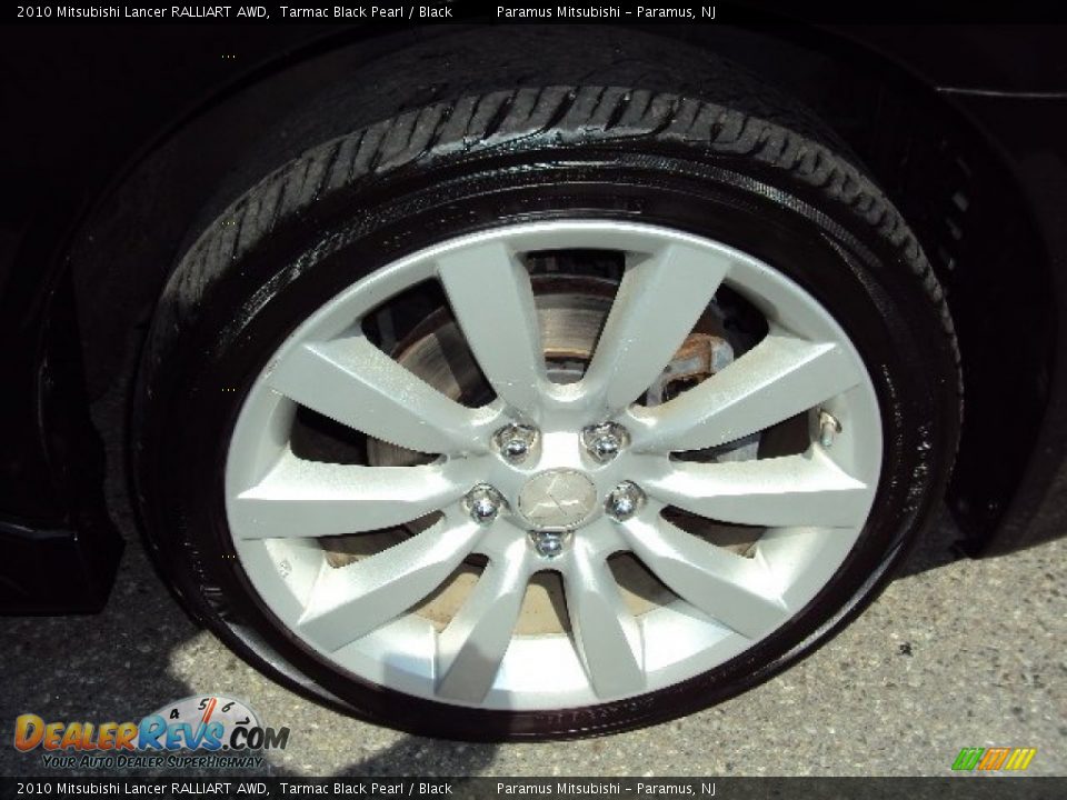 2010 Mitsubishi Lancer RALLIART AWD Tarmac Black Pearl / Black Photo #23