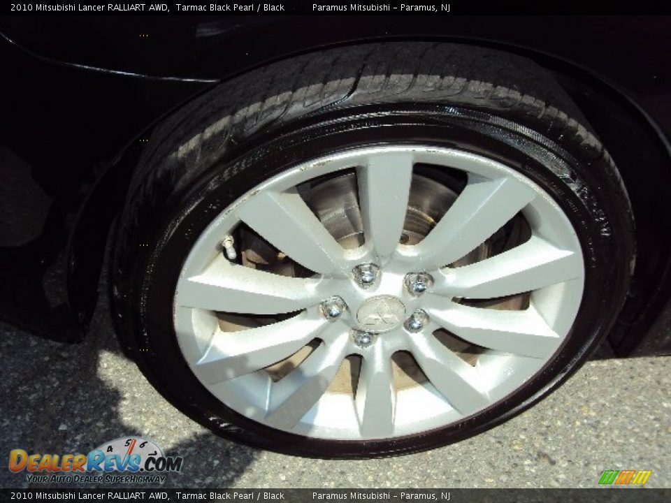 2010 Mitsubishi Lancer RALLIART AWD Tarmac Black Pearl / Black Photo #24