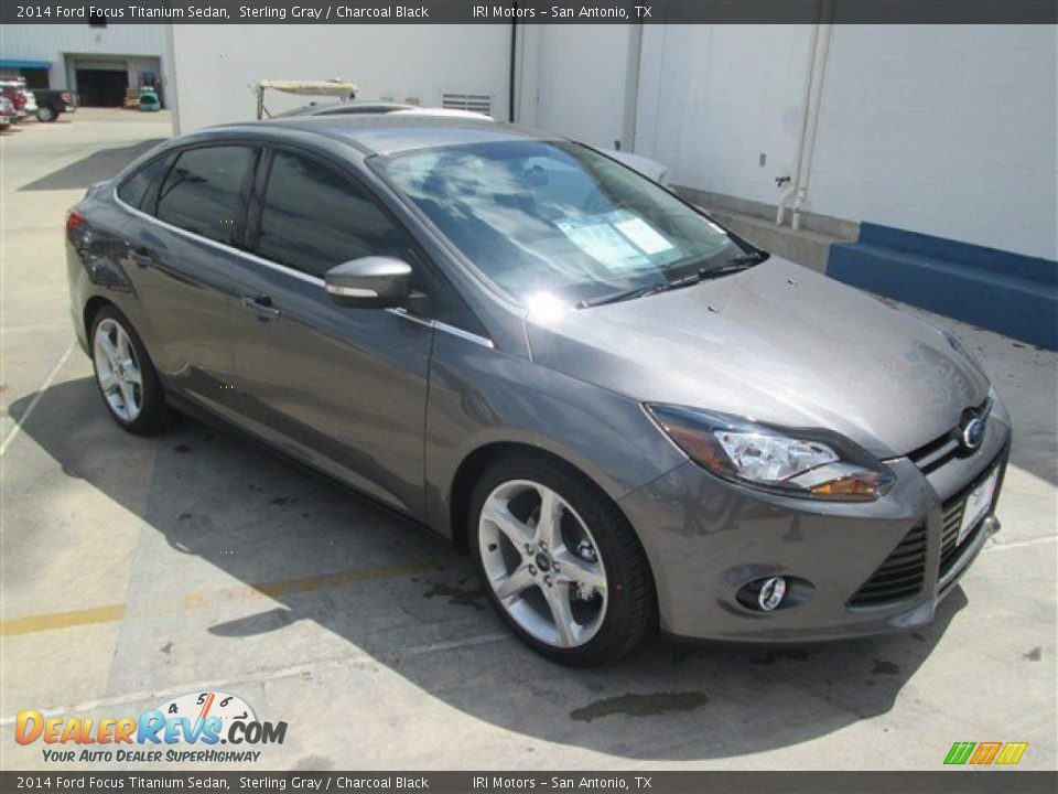 2014 Ford Focus Titanium Sedan Sterling Gray / Charcoal Black Photo #1