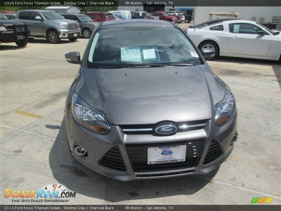 2014 Ford Focus Titanium Sedan Sterling Gray / Charcoal Black Photo #2