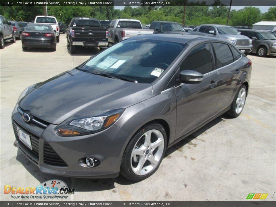 2014 Ford Focus Titanium Sedan Sterling Gray / Charcoal Black Photo #3