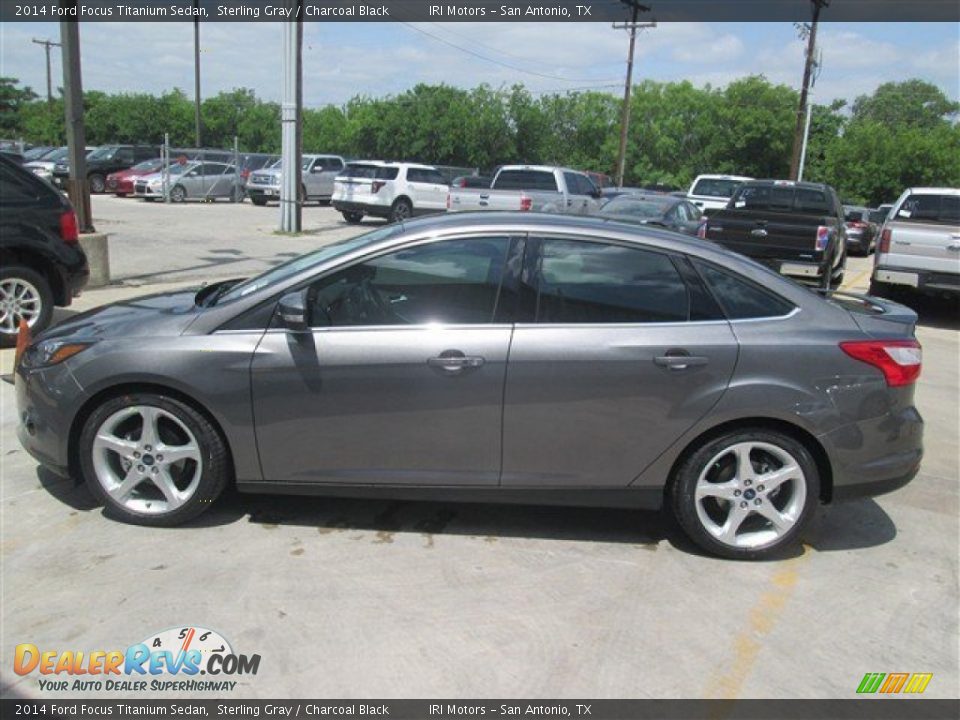 2014 Ford Focus Titanium Sedan Sterling Gray / Charcoal Black Photo #4