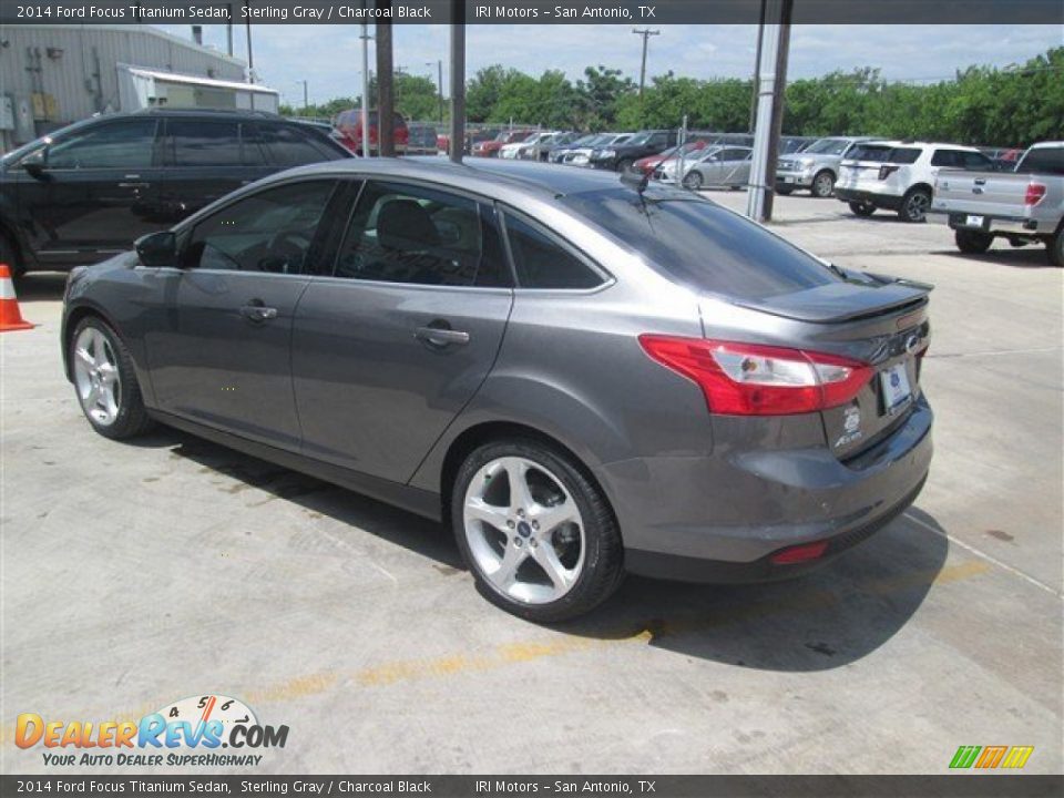 2014 Ford Focus Titanium Sedan Sterling Gray / Charcoal Black Photo #5