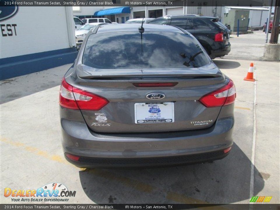 2014 Ford Focus Titanium Sedan Sterling Gray / Charcoal Black Photo #6
