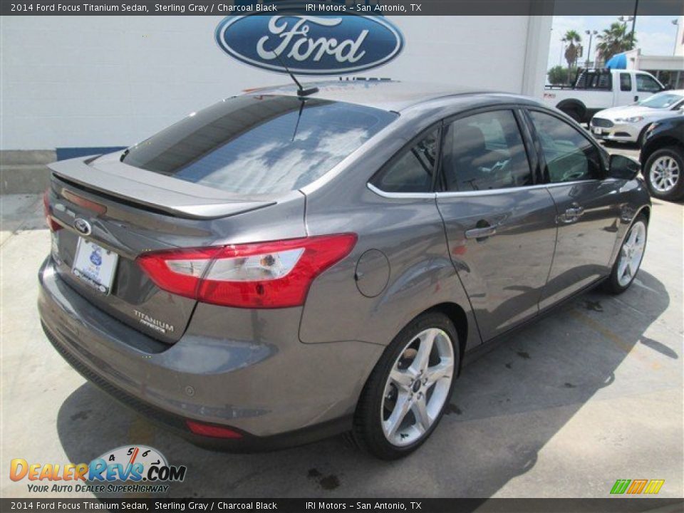 2014 Ford Focus Titanium Sedan Sterling Gray / Charcoal Black Photo #7