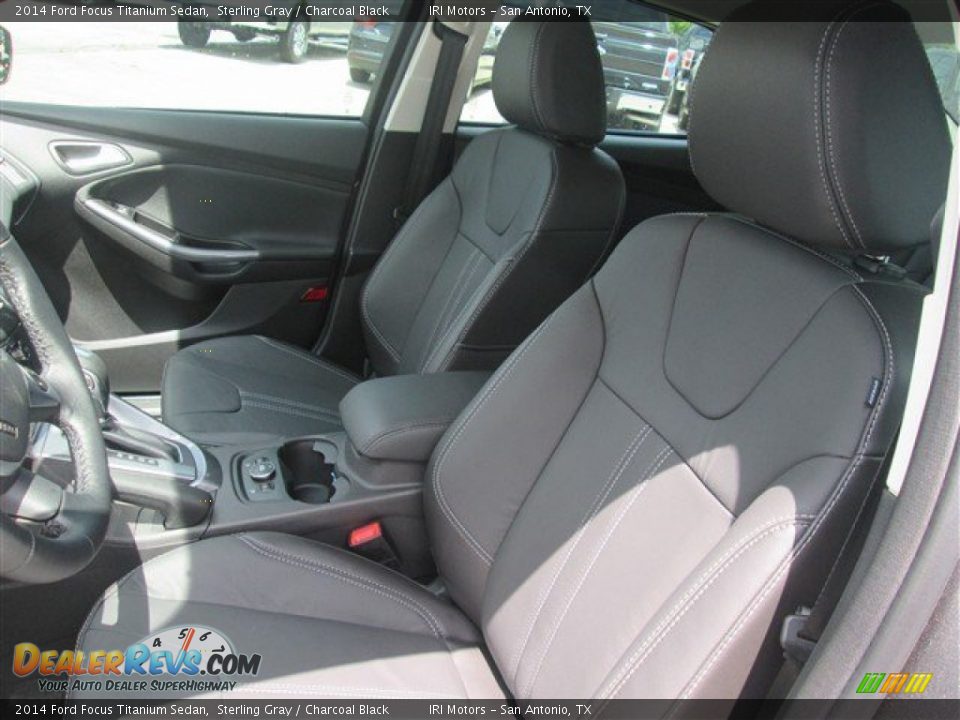 2014 Ford Focus Titanium Sedan Sterling Gray / Charcoal Black Photo #10