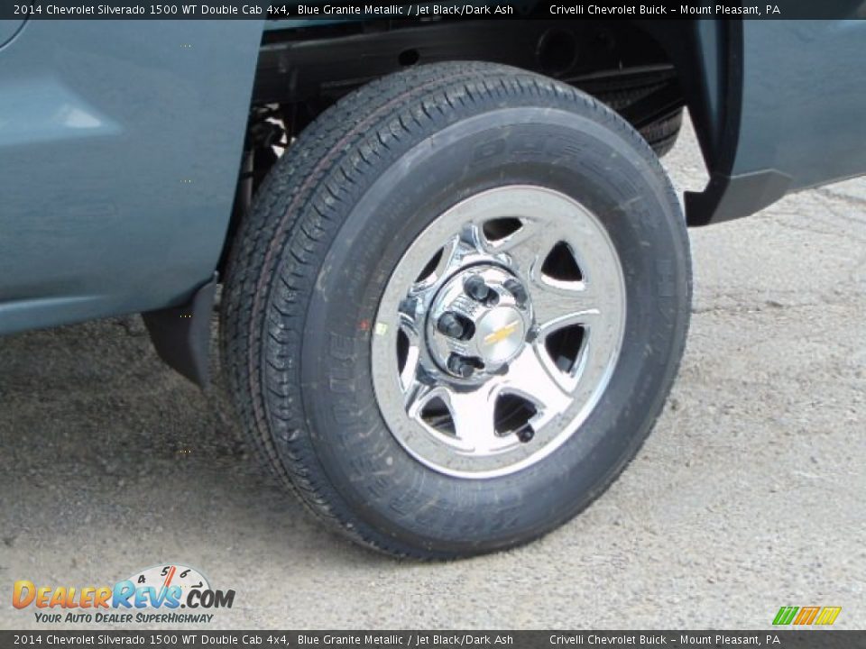 2014 Chevrolet Silverado 1500 WT Double Cab 4x4 Blue Granite Metallic / Jet Black/Dark Ash Photo #3