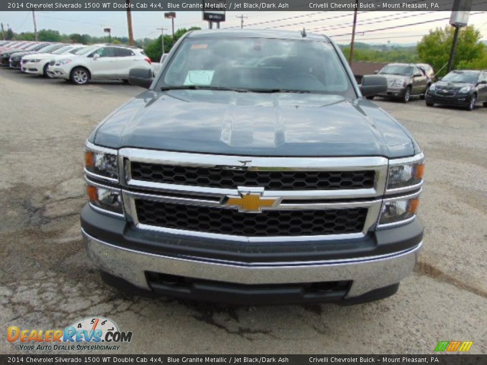 2014 Chevrolet Silverado 1500 WT Double Cab 4x4 Blue Granite Metallic / Jet Black/Dark Ash Photo #4