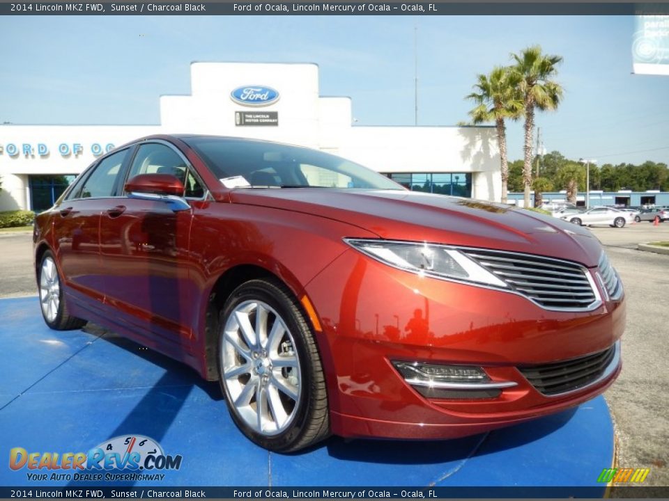 2014 Lincoln MKZ FWD Sunset / Charcoal Black Photo #7