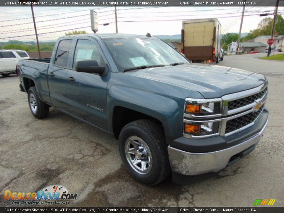 2014 Chevrolet Silverado 1500 WT Double Cab 4x4 Blue Granite Metallic / Jet Black/Dark Ash Photo #5