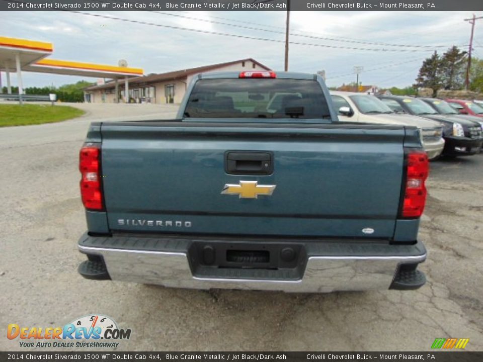 2014 Chevrolet Silverado 1500 WT Double Cab 4x4 Blue Granite Metallic / Jet Black/Dark Ash Photo #7