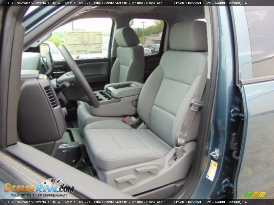 2014 Chevrolet Silverado 1500 WT Double Cab 4x4 Blue Granite Metallic / Jet Black/Dark Ash Photo #10