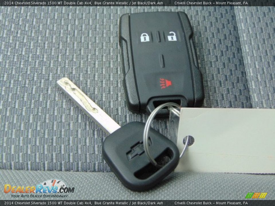 2014 Chevrolet Silverado 1500 WT Double Cab 4x4 Blue Granite Metallic / Jet Black/Dark Ash Photo #19