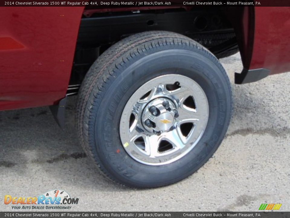 2014 Chevrolet Silverado 1500 WT Regular Cab 4x4 Deep Ruby Metallic / Jet Black/Dark Ash Photo #3